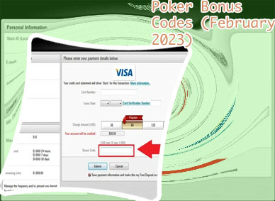 Poker bonus codes