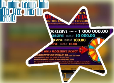 Spin and win free spins no deposit India